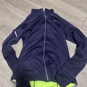 Nike Navy Full-Zip Training Jacket with Reflective Accents